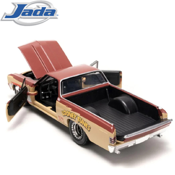 Jada Toys Looney Tunes Hollywood Rides Die Cast Tasmanian Devil and 1/24 Scale Chevy El Camino